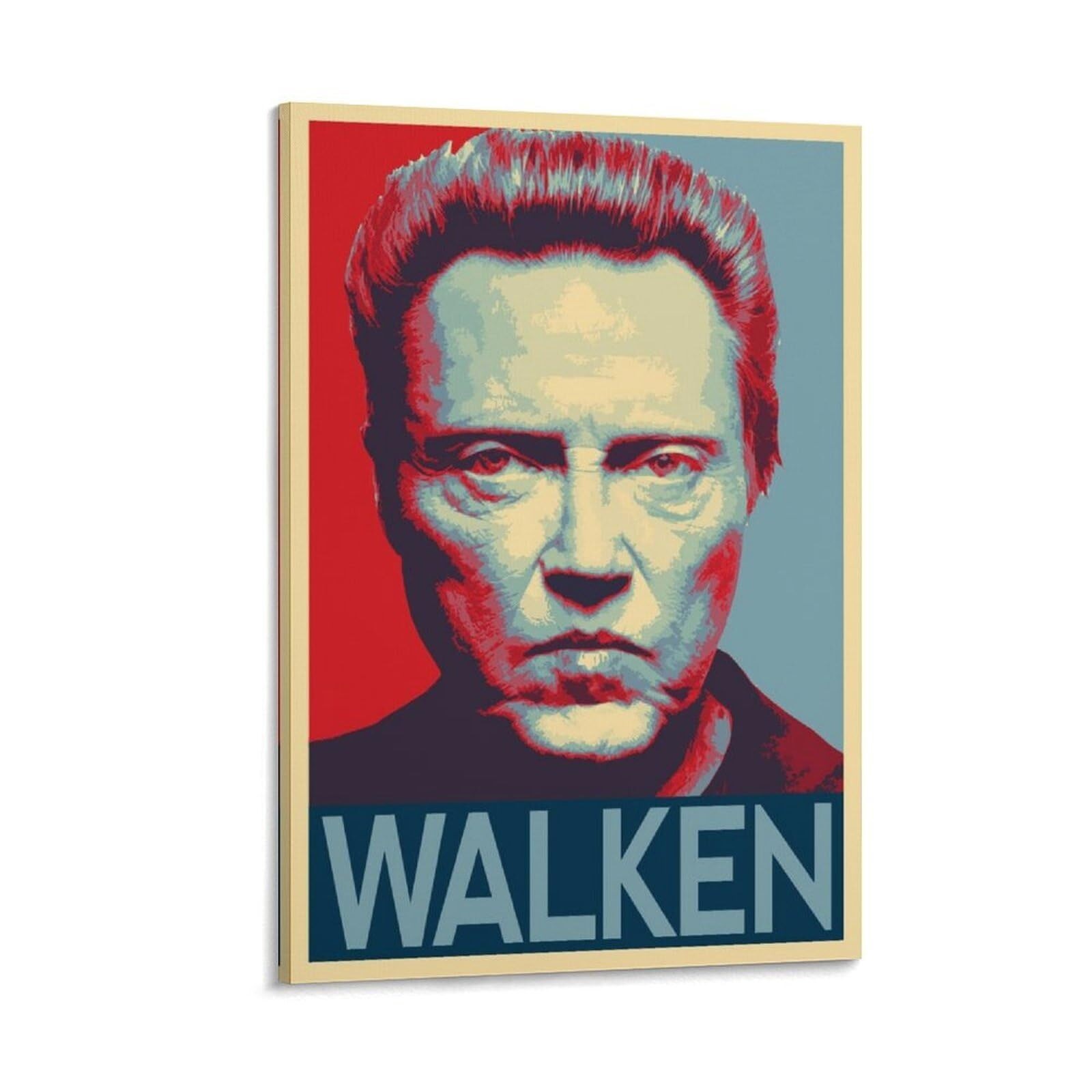 American film actors christopher walken vintage portrait wall art