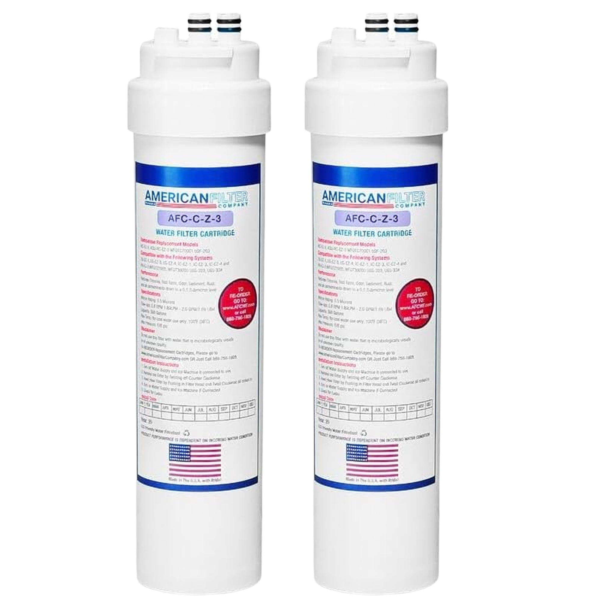 AFC-C-Z-3 White Water Filter Cartridge, 2-Pack
