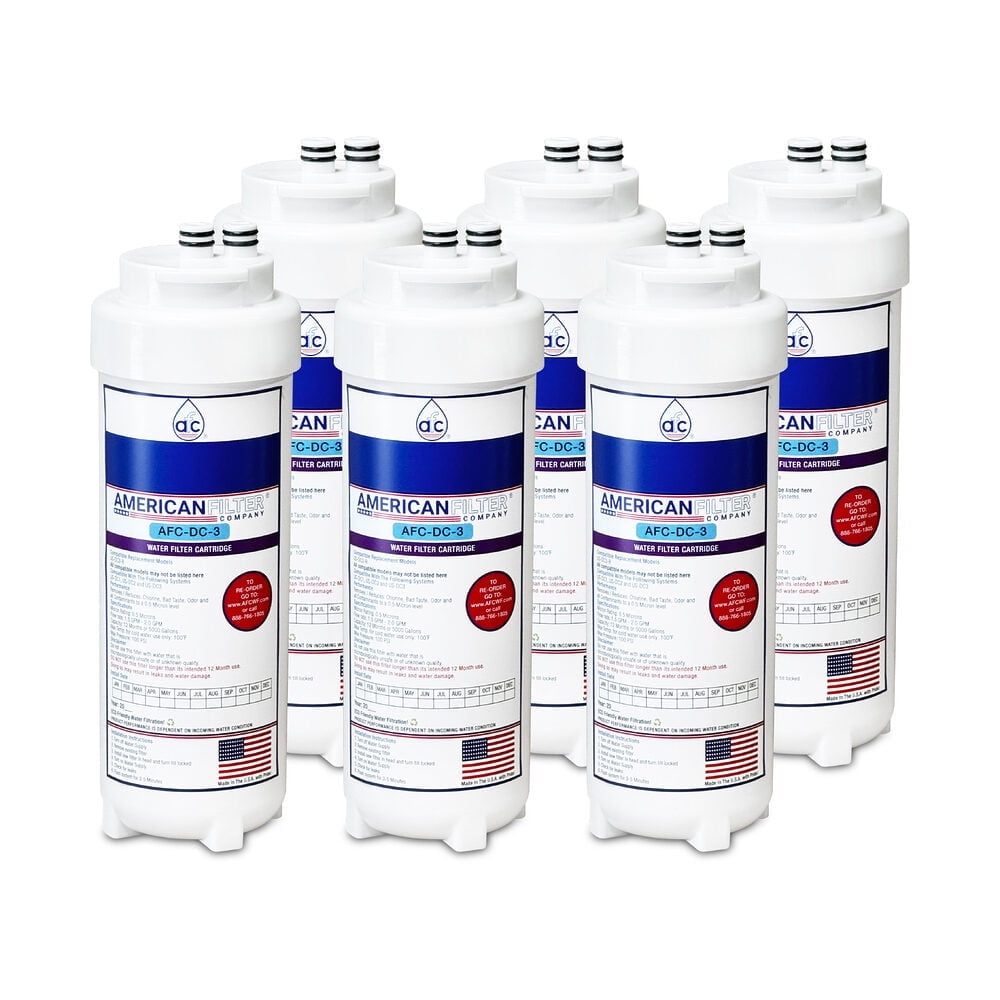 American Filter Company 12-Inch White Water Filter Cartridge Pack of 6