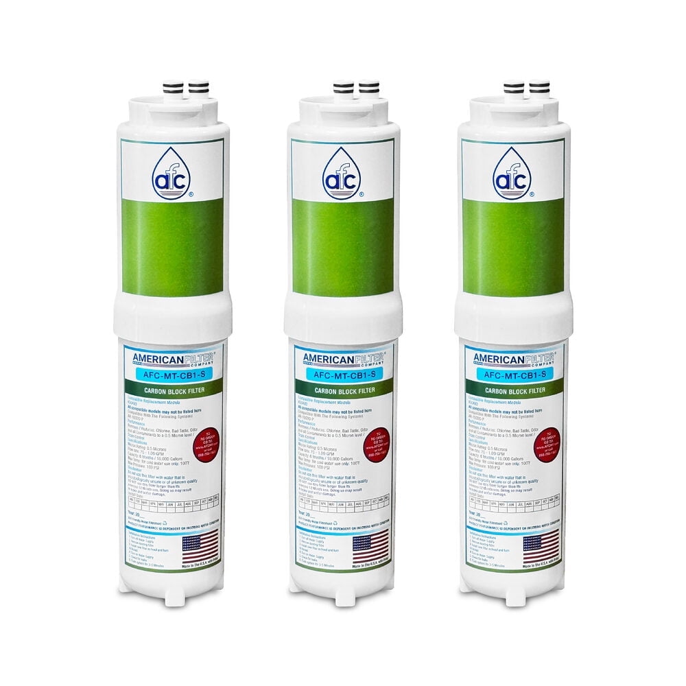 American Filter Company 15" Carbon Block Water Filter Cartridge - 3 Pack