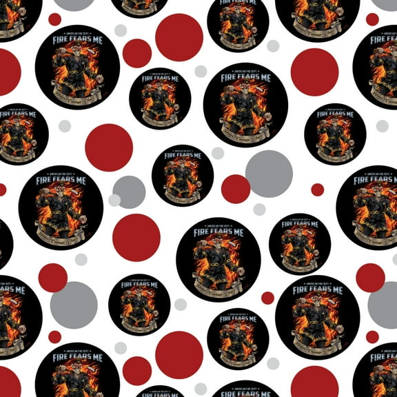 American Fire Department Firefighter Skeleton Fears Me Premium Gift Wrap Wrapping Paper Roll