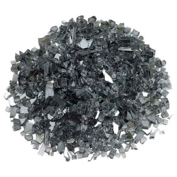 American Fire Glass AFF-GRYRF-10-J 0.25 in. Gray Reflective Fire Glass - 10 lbs