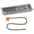 thumbnail image 1 of American Fire Glass 24 inch x 8 inch Stainless Steel Drop-In Fire Pit Pan with Match Light Kit - Natural Gas, SS-AFPPMKIT-N-24, 1 of 4