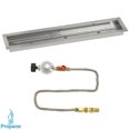 thumbnail image 1 of American Fire Glass 30 x 10 inch Rectangular Stainless Steel Drop-In Pan with Spark Ignition Kit - Natural Gas, SS-AFPPKIT-N-30, 1 of 9