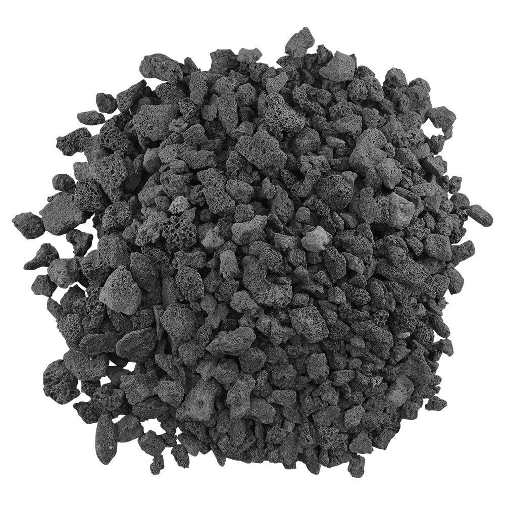 Medium Black Lava Rock for Fire Pits and Fireplaces, 10 Pounds