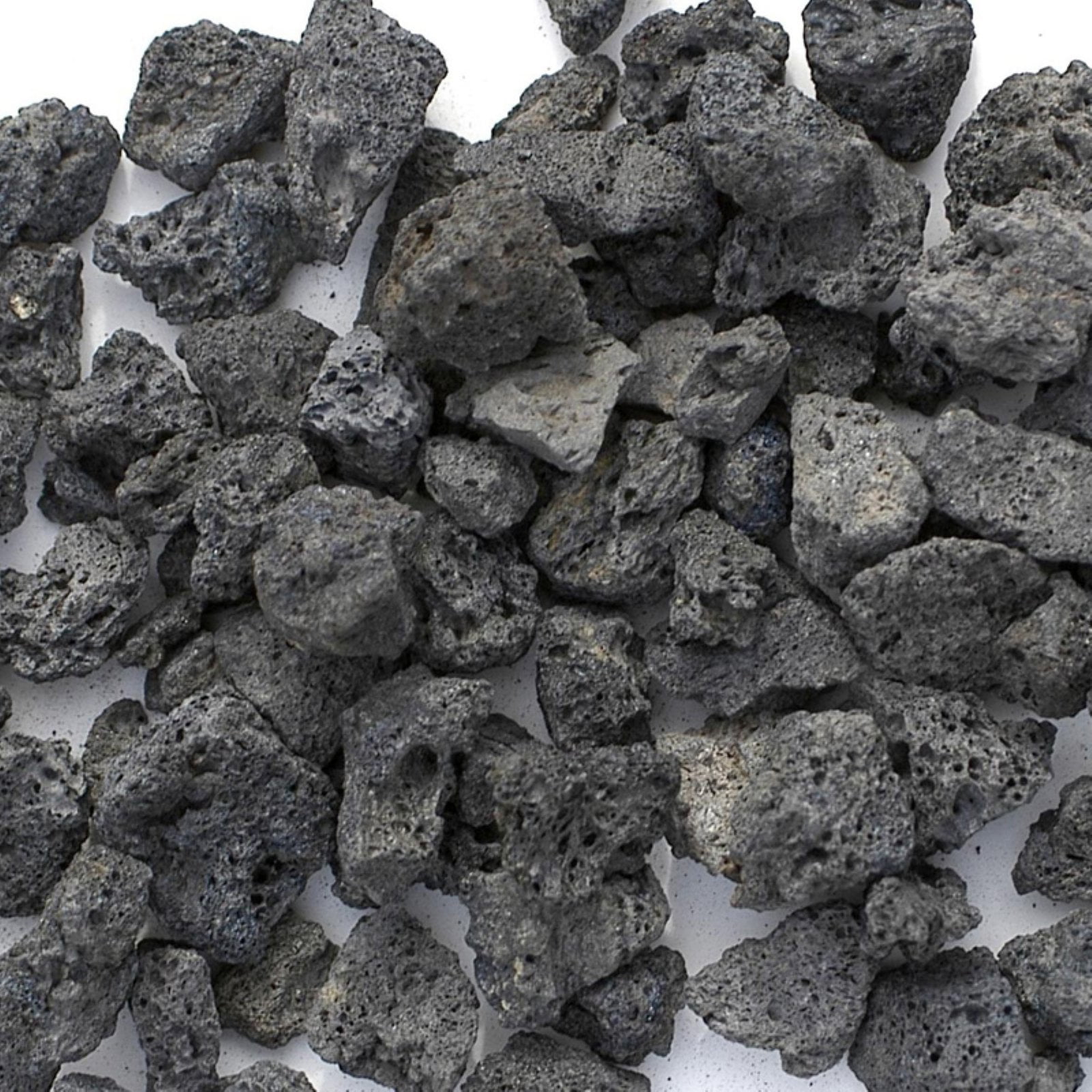 Medium Black Lava Rock for Fire Pits and Fireplaces, 10 Pounds