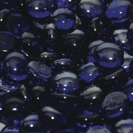 American Fire Glass Fire Glass Beads, 1/2 Inch, Royal Blue Luster, 10 Pounds