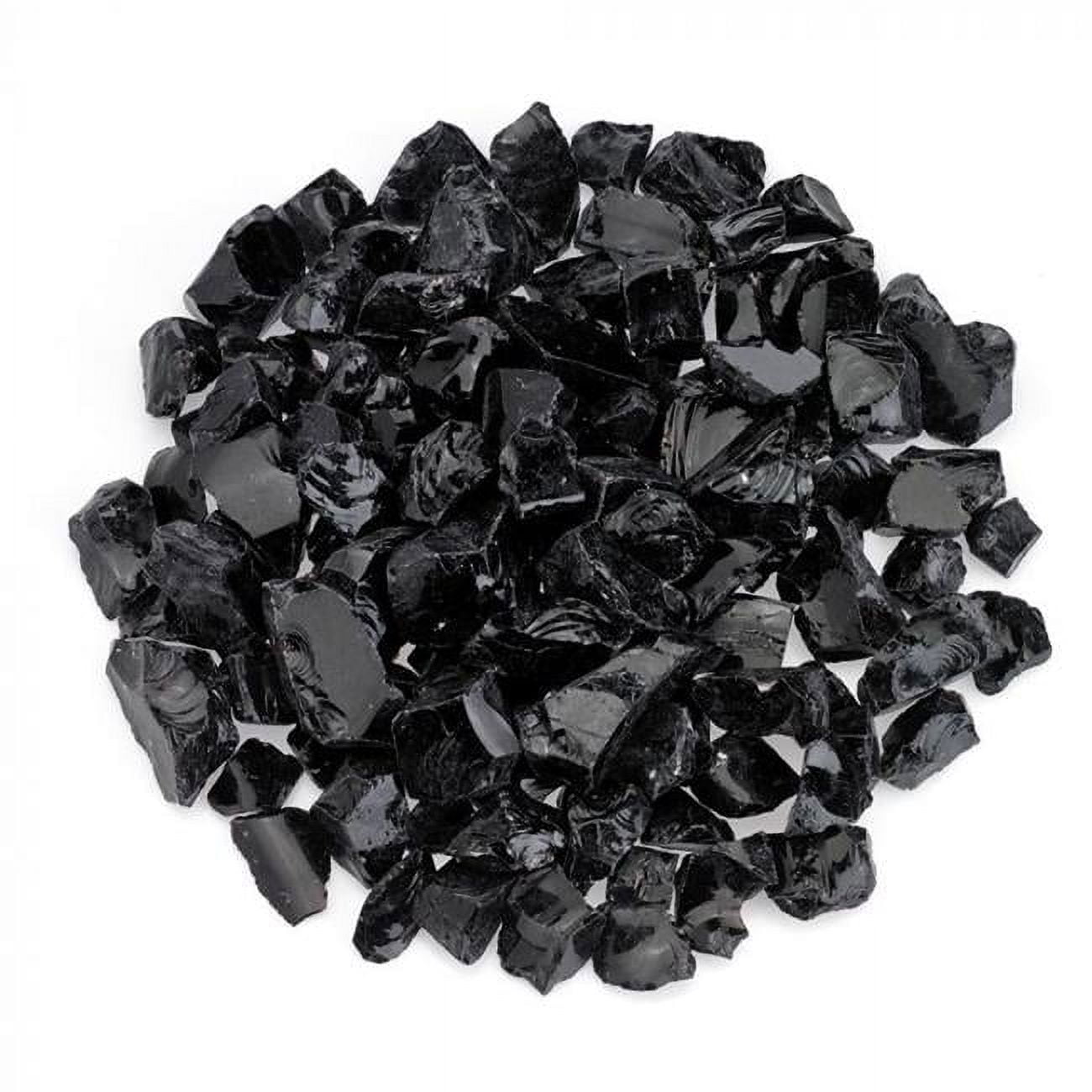 Medium Onyx Recycled Fire Pit Glass, 10 Pounds