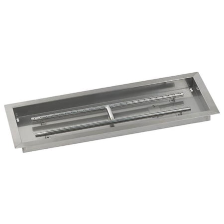 American Fire Glass SS-AFPP-30 30 x 10 in. Stainless Steel Drop-In Fire Pit Pan - Rectangular