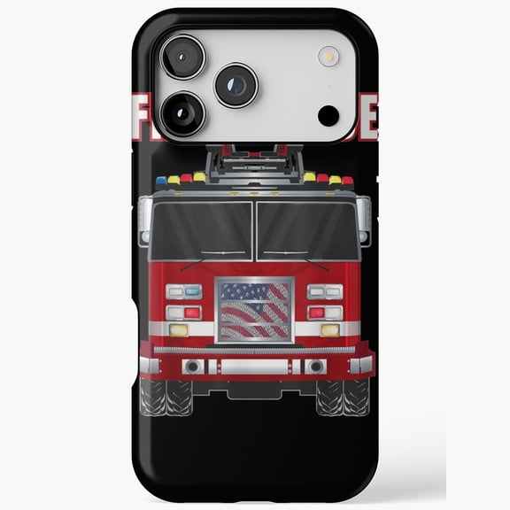 American Fire Rescue Firefighter Truck iPhone Case 17 11 12 13 14 15 16 Pro Max
