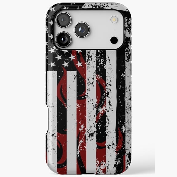 American Firefighter Patriot Hero Design iPhone Case 17 16 15 14 13 12 11 Pro Max