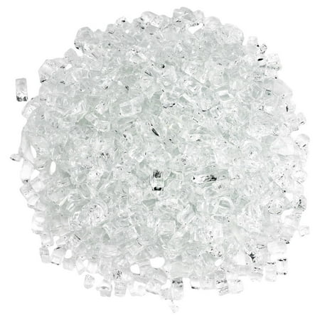 American Fireglass 10 LB Bag 1/4 Inch Reflective Fireplace & Pit Glass Star Fire