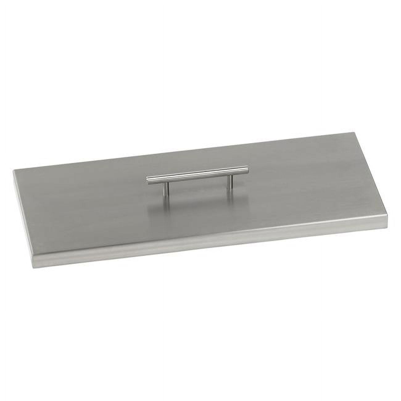 21-Inch Rectangle Stainless Steel Fire Pit Lid with Chrome Handle