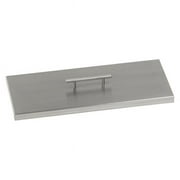 American Fireglass CV-AFPP-18 18 x 6 in. Stainless Steel Cover for Rectangular Drop-In Fire Pit Pan