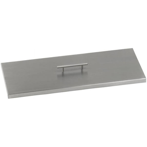 BBQGuys Signature 27-Inch Rectangular Stainless Steel Drop-In Pan Cover