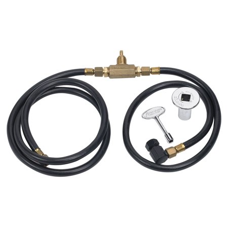 American Fireglass Fire Pit Installation Kit with Chrome Key Valve