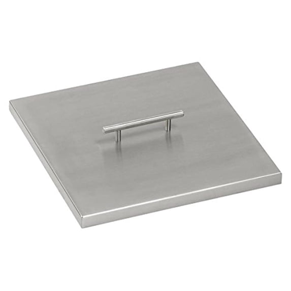 American Fireglass Square Stainless Steel Fire Pit Cover
