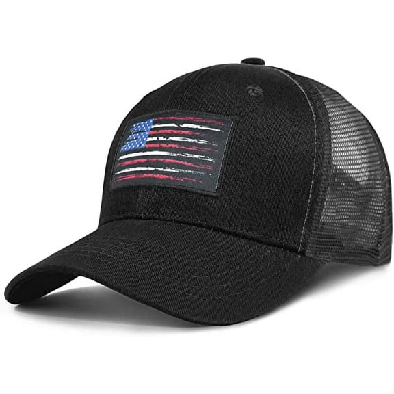 American Fish Flag Trucker Hats - Fishing Gifts for Men - Outdoor Snapback Fishing Hats Perfect for Camping and Daily Use