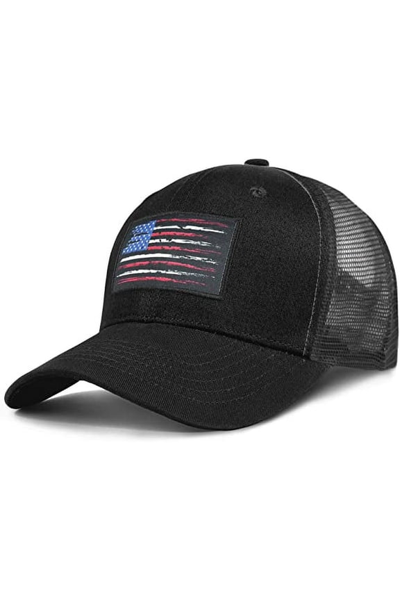 American Fish Flag Trucker Hats - Fishing Gifts for Men - Outdoor Snapback Fishing Hats Perfect for Camping and Daily Use