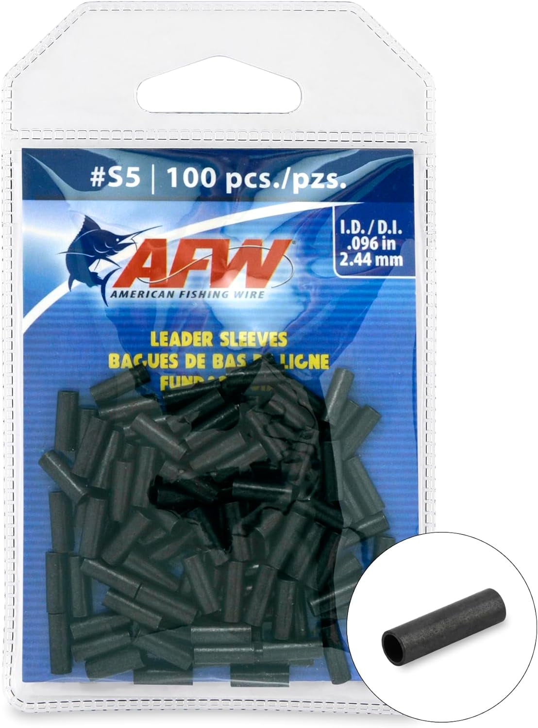 American Fishing Wire Double Barrel Crimp Sleeves – Copper, Black Burr ...