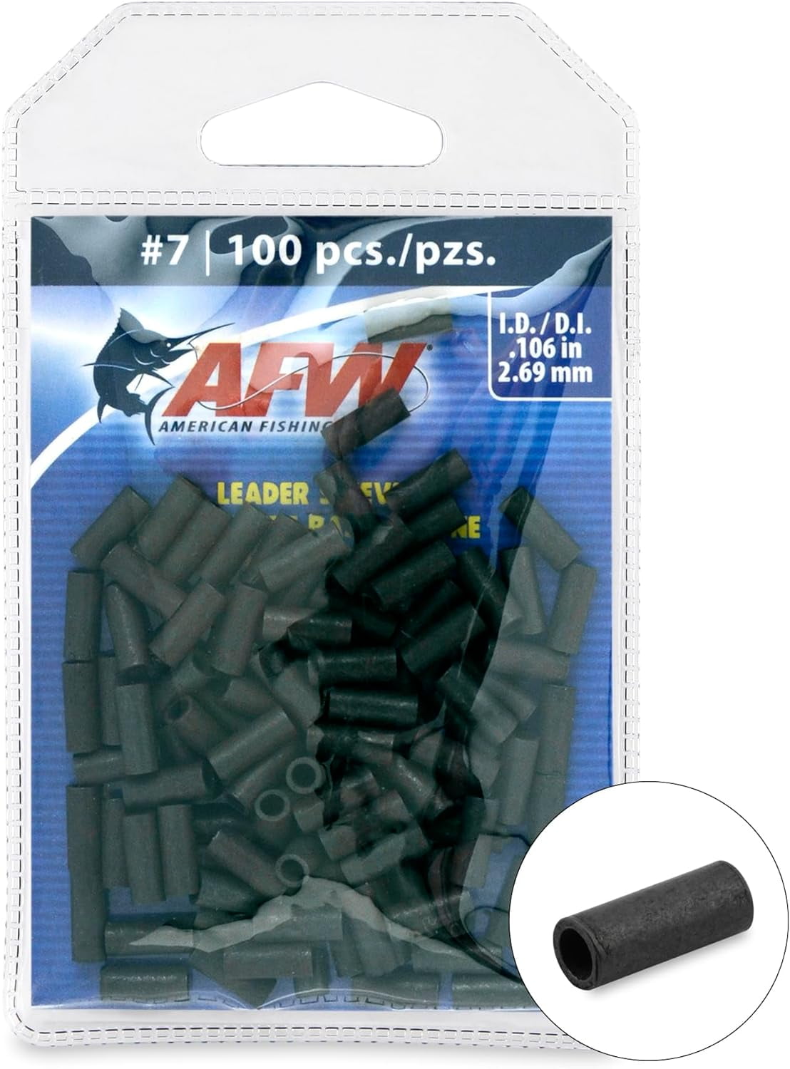 American Fishing Wire Double Barrel Crimp Sleeves – Copper, Black Burr ...