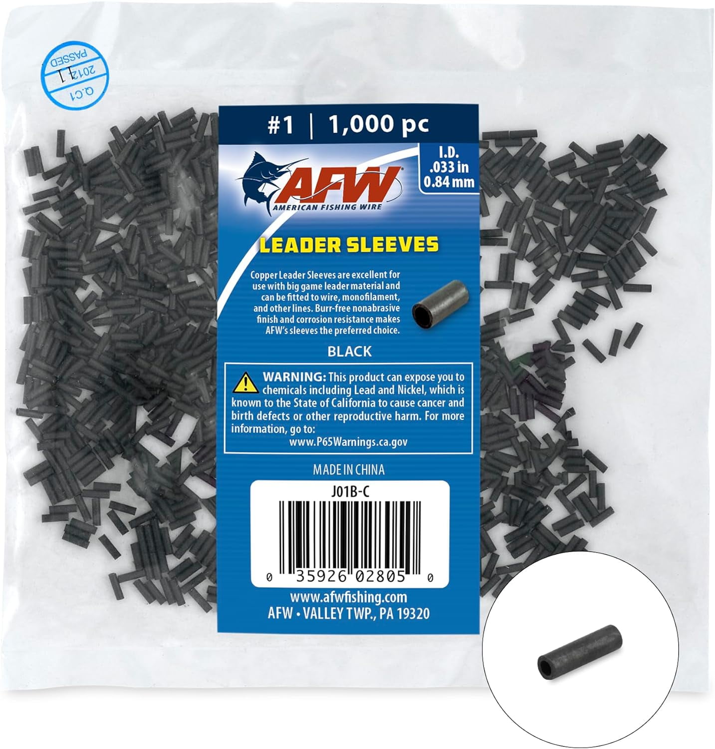 American Fishing Wire Single Barrel Crimp Sleeves ProGrade Strength