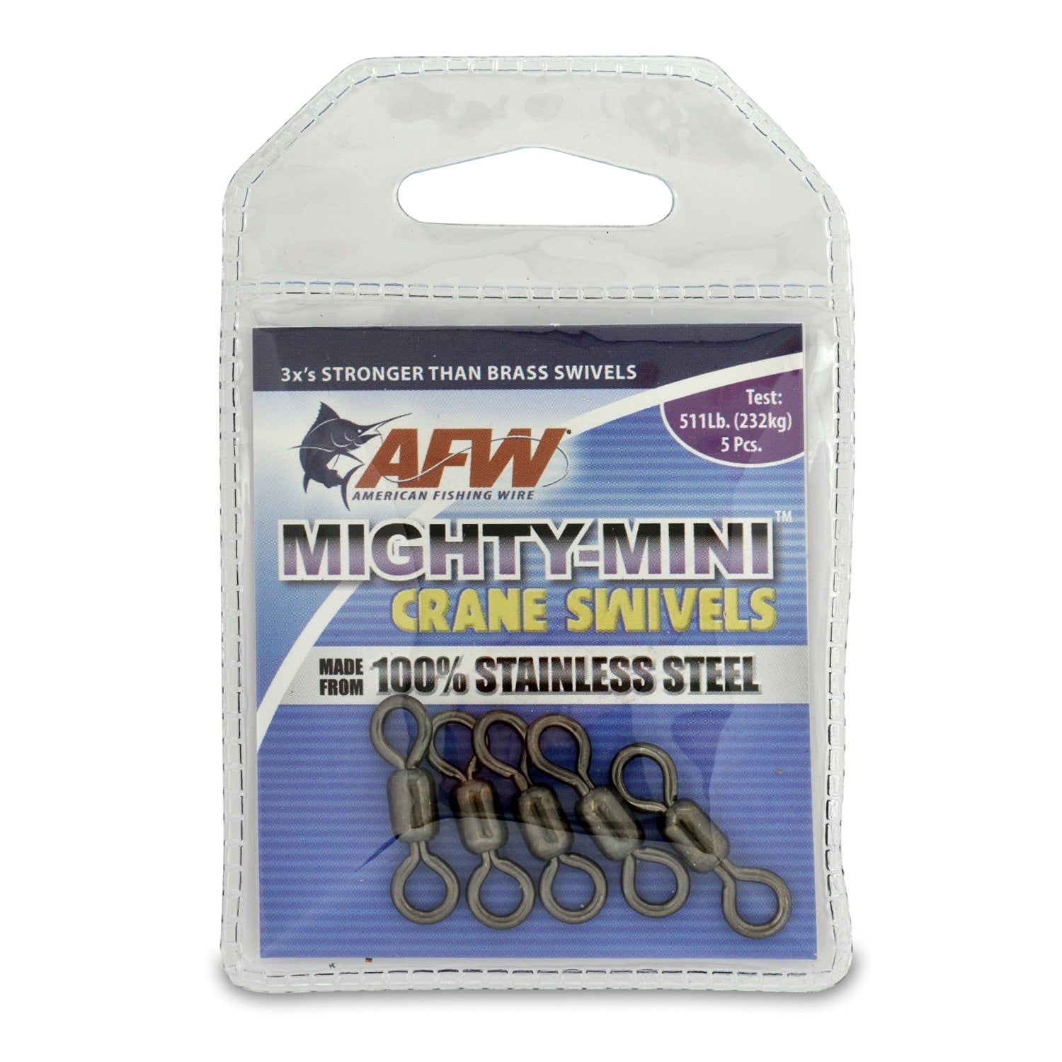American Fishing Wire Mighty Mini Crane Swivels (100-Percent Stainless  Steel), Black Color, Size 10, 