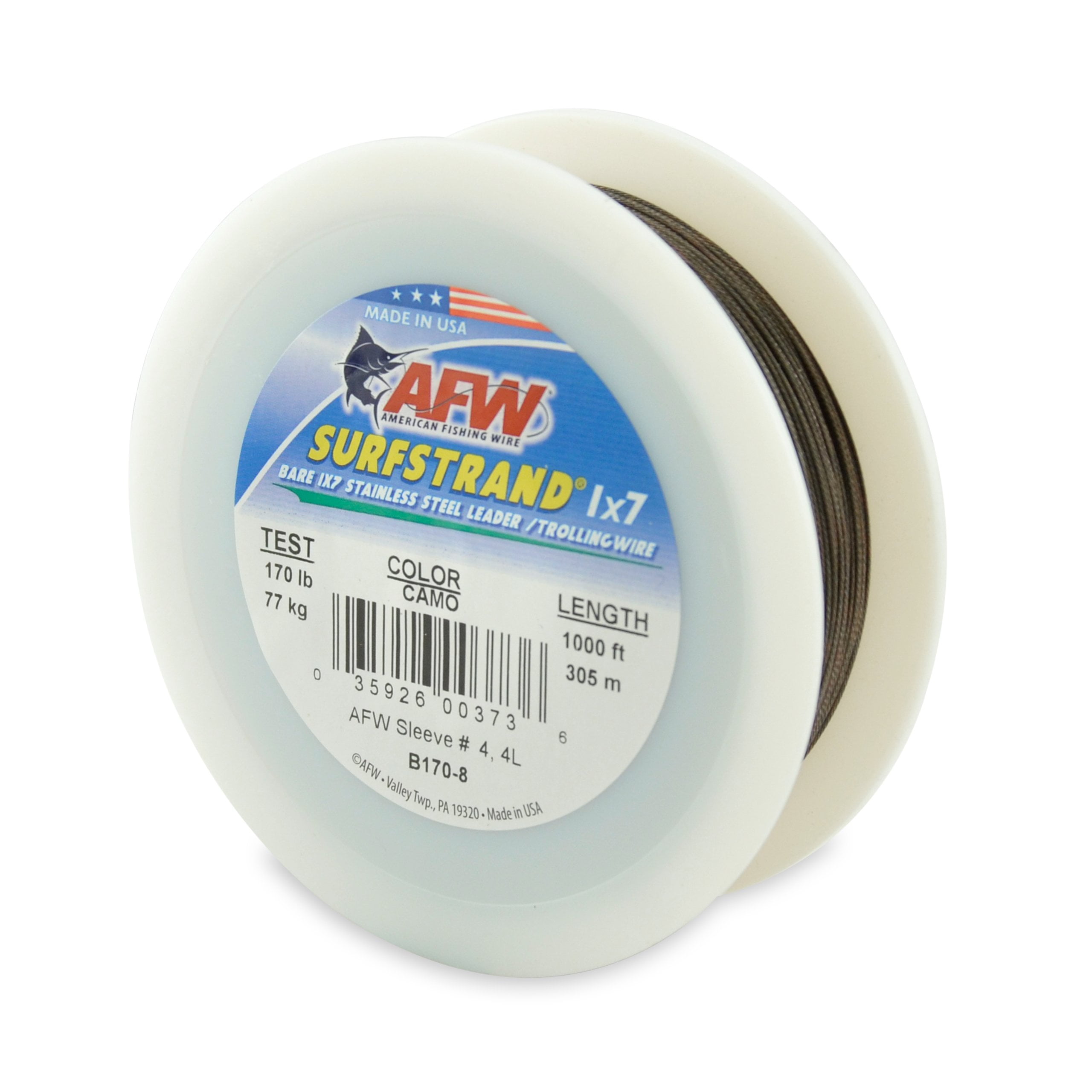 American Fishing Wire Surfstrand Bare 1x7 Stainless Steel Leader Wire