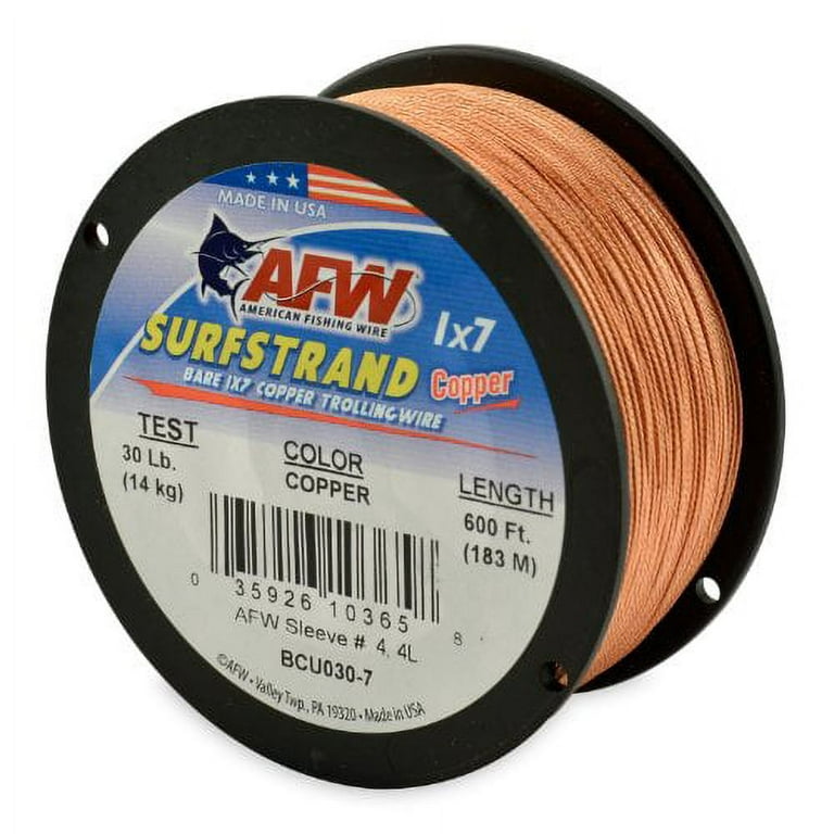 American Fishing Wire Surfstrand Copper 1x7 Bare Trolling Wire, Copper,  600-Feet/30-Pound, Lead Core & Wire Line -  Canada