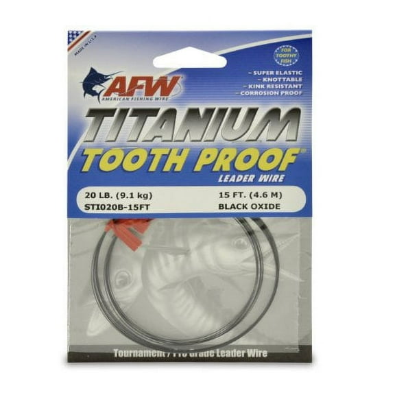 American Fishing Wire Titanium Single Strand Leader 15 Ft, 100#