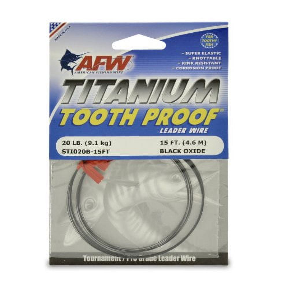 American Fishing Wire Titanium Tooth Proof Single Strand Leader