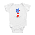 thumbnail image 1 of American Fist Flag Funny Baby Jumpsuit Boy Girl Unisex, 1 of 5