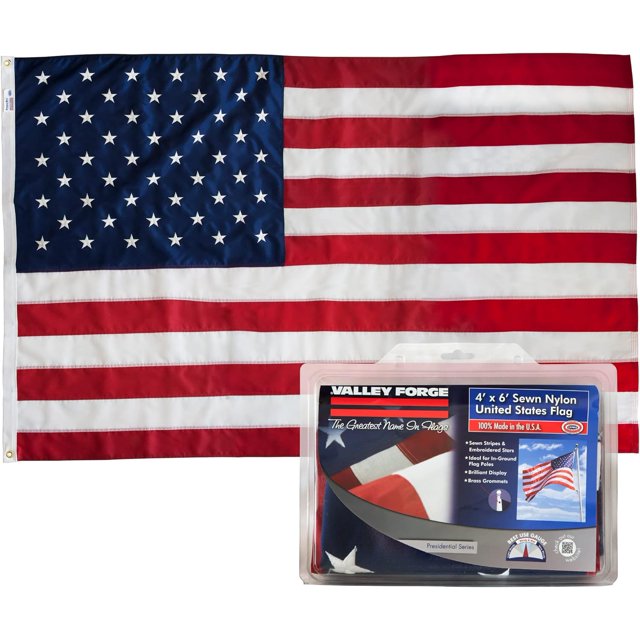 American Flag 100 Made in the USA 4' x 6' ft PermaNyl Sewn