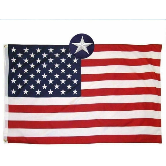 American Flag 10x15 ft 8x12 ft 6x10 ft 5x8 ft 4x6 ft 3x5 ft 2x3 ft Outdoor Heavy Duty Embroidered Stars USA Flag Sewn Stripes Fade Resistance Brass Grommets All Weather UV Active