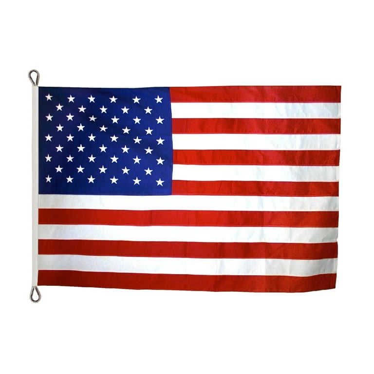 American Flag 12x18 ft. Nylon SolarGuard Nyl-Glo , with Sewn