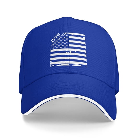 American Flag 1776 Men Women Sandwich Cap Classic Baseball Capunisex Adjustable Casquette Dad Hat