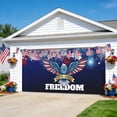 thumbnail image 1 of American Flag 250 Year Anniversary Garage Door Cover Banner 7 x 16 FT, Blue Red Eagle Garage Door Curtains Backdrop with Grommets for Indoor Outdoor Wall Party Porch Yard Decorations Background, 1 of 8