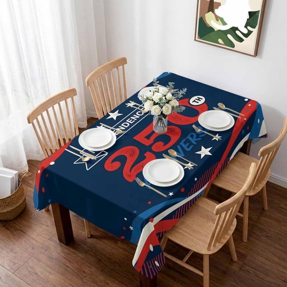 American Flag 250 Year Anniversary Table Cloth Waterproof Tablecloth ...