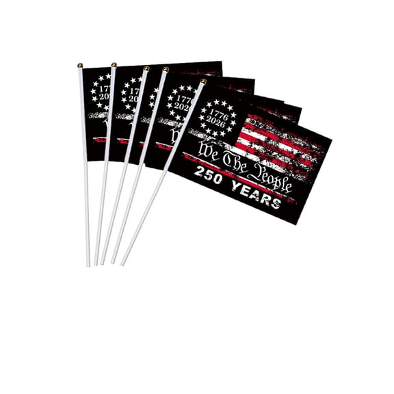 American Flag 250Th Anniversary 1776 2026 Handheld Small American Flags On Stick for 4Th of July Decorations D
