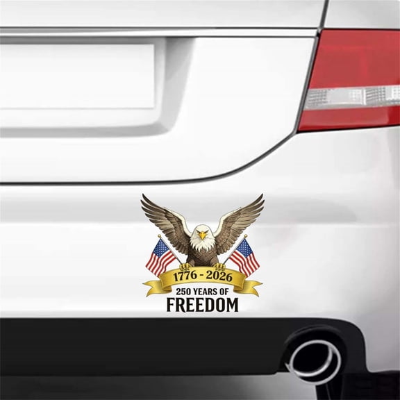 American Flag 250th Anniversary Car Vinyl Sticker Patriotic Decals for Windows, Bumpers, Helmets, Laptops, Party Decor, 5pcs Set