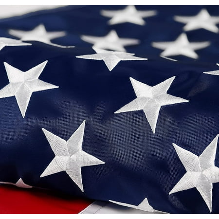 American Flag 2x3 ft: Longest Lasting US Flag, Durable Nylon, Embroidered Stars,Sewn Stripes, Brass Grommets, UV Protection Perfect for Outdoors!