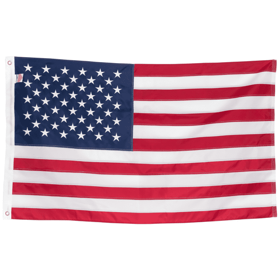 American Flag 3x5’ | Heavy Duty U.S. Flag | Durable 210D Oxford Nylon for High Winds | Quadruple Stitched Fly End | Embroidered Stars & Sewn Stripes | Brass Grommets, Patriotic Decor