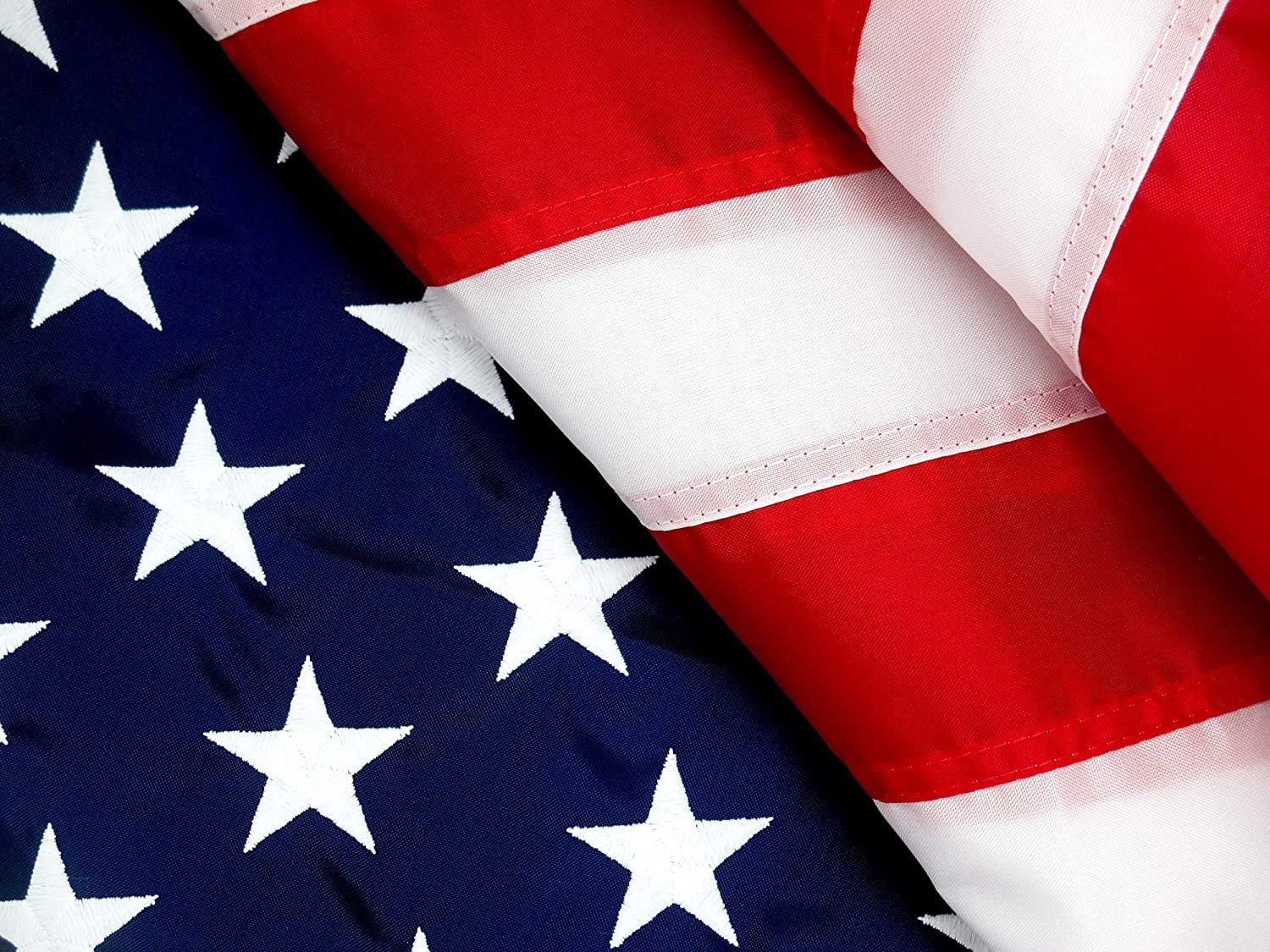 American Flag 3x5 ft: Longest Lasting US Flag, Made From Nylon, Embroidered Stars, Sewn Stripes, Brass Grommets, UV Protection Perfect for Outdoors! USA Flag