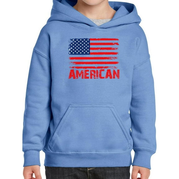 American Flag 4Th Of July. Hoodie Juniors -Image by Shutterstock, Large