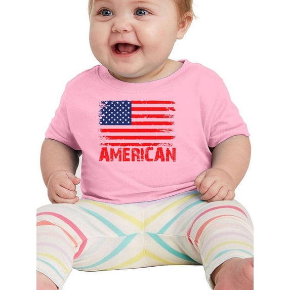 American Flag 4Th Of July. T-Shirt Infant -Image by Shutterstock, 24 Months
