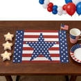 thumbnail image 1 of American Flag 4th of July Placemats, 12x18 Inch Reusable Table Mat for Kitchen Indoor & Outdoor Party Dining Decoration,Heat-Resistant Washable Wipeable Memorial Day Table Mat for Holiday Banquet, 1 of 6