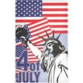 thumbnail image 1 of American Flag 4th of July Tea Towels 4 Pack USA Liberty of Statue Kitchen Dish Cloth with Hanging Loop, 18"x28" Lint-Free Absorbent Towel for Kitchen Drying Wiping and Cleaning, 1 of 7