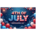 thumbnail image 1 of American Flag 4th of July Independence Day Celebration Banner for Outdoor Party National Holiday Event Festival, 1 of 8