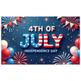 thumbnail image 1 of American Flag 4th of July Independence Day Celebration Banner for Outdoor Party National Holiday Event Festival, 1 of 6