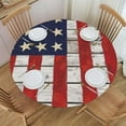 thumbnail image 1 of American Flag 4th of July Independence Day Round Fitted Tablecloth with Elastic Fitted Table Covers for Round Tables 40"-48" ,24jl06caA273, 1 of 7
